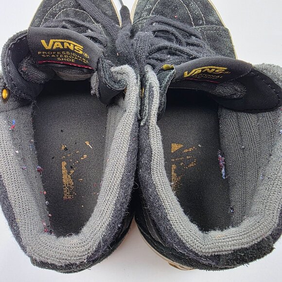 Vans Pro Classics Mens Size 8 Black Professional Skateboard Shoes High Top Suede - Picture 7 of 13